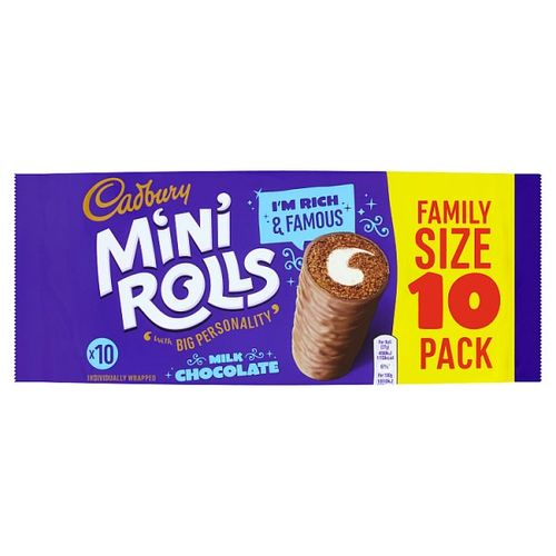 Cadbury Milk Chocolate Mini Rolls Cakes 10x26g