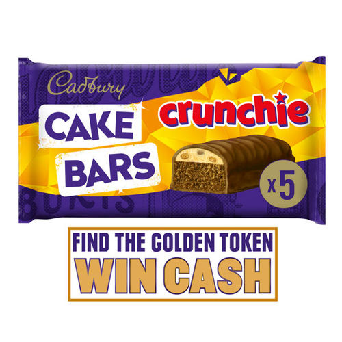 Cadbury Crunchie Cake Bars 5x25g