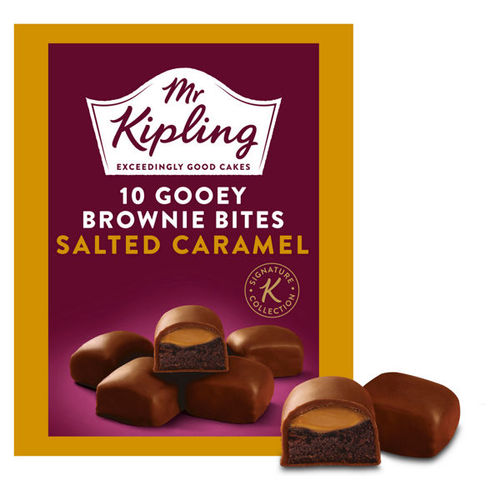 Mr Kipling Gooey Brownie Bites Salted Caramel 10x15g