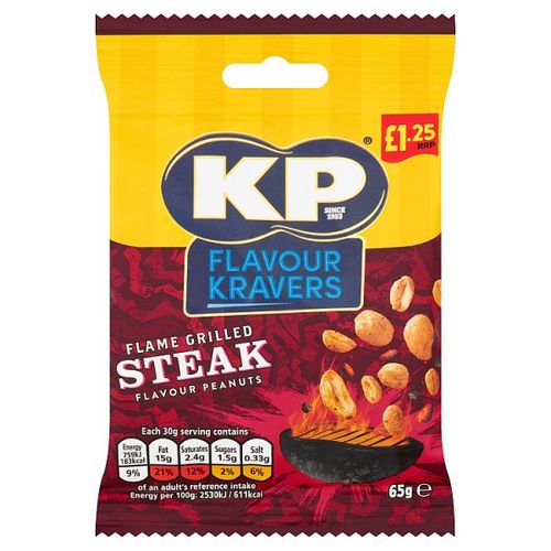 KP Flavour Kravers Flame Peanuts Pm £1.25 65g