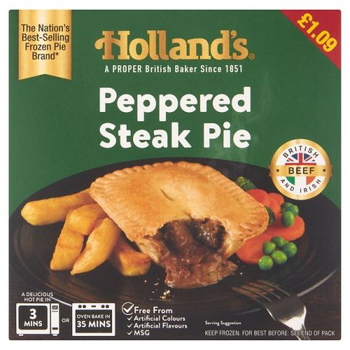 Hollands Peppered Steak Pie Pm £109 300g We Get Any Stock 