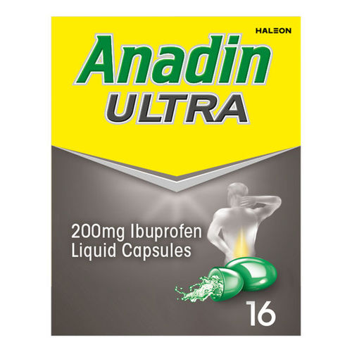 Anadin Ultra Ibuprofen Pain Relief Liquid Capsules 16s