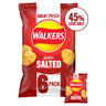 Walkers Less Salt Lightly Salted Multipack Crisps 6x25g