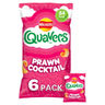 Walkers Quavers Prawn Cocktail Multipack Snacks Crisps 6x16g