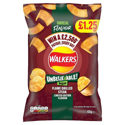 Walkers Vegan Flamed Grilled Steak PM £1.25 65g