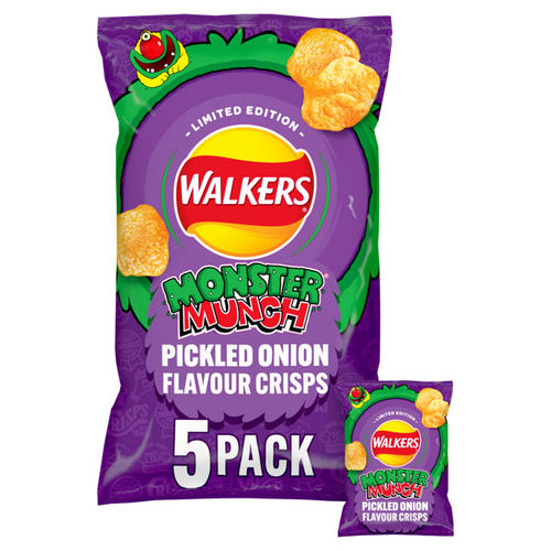 Walkers Monster Munch Pickled Onion 5x24g