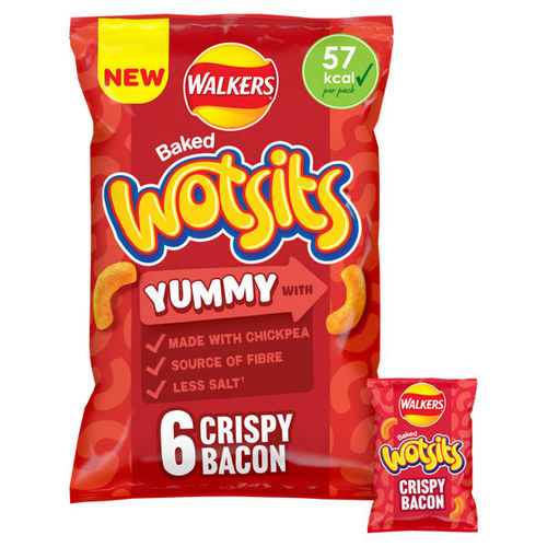 Wotsits Crispy Bacon Multipack Chickpea Crisps 6x12g