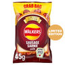 Walkers Sausage Sarnie with Heinz Tomato Ketchup Grab Bag Crisps 45g