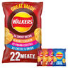 Walkers Meaty Variety Multipack Crisps 22x25g