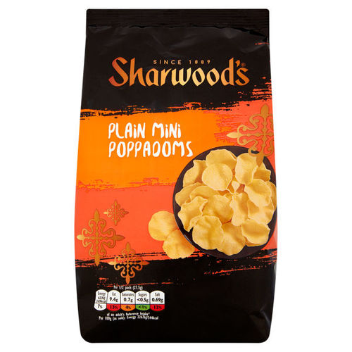 Sharwoods Plain Mini Poppadoms 55g