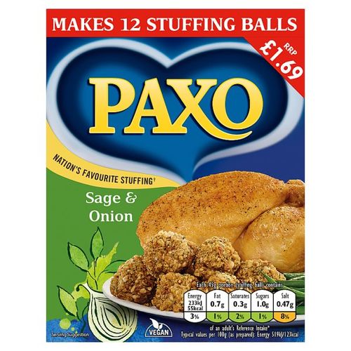 Paxo Sage & Onion Pm £1.69 170G