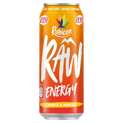 Rubicon Raw Energy Orange & Mango Pm £1.39 500ml