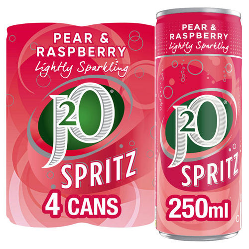 J2O Spritz Sparkling Pear & Raspberry Cans 4 x 250ml