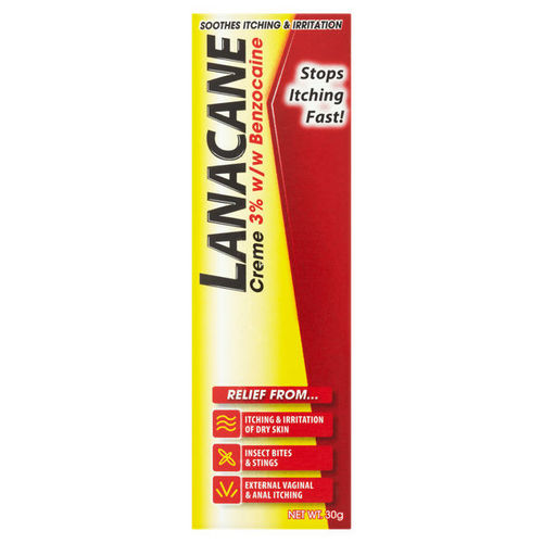 Lanacane Creme 3% w/w Benzocaine 30g