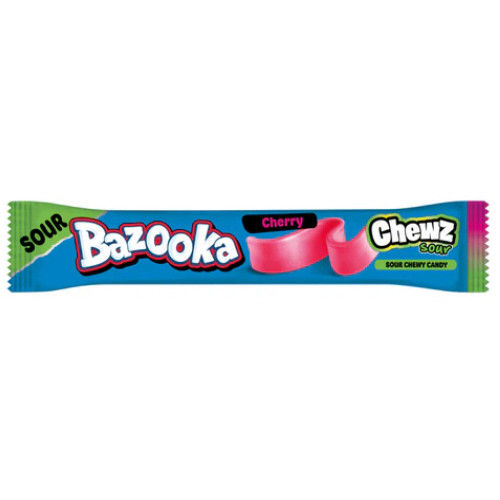 Bazooka Sour Cherry Chew Bar Flavoured Chewy Candy 14g