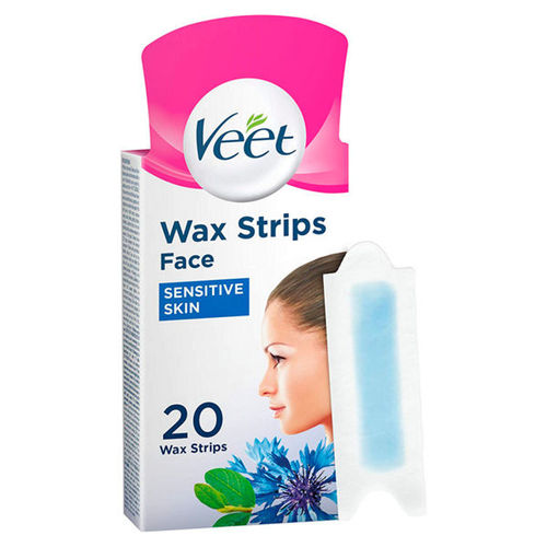 Veet 20 Face Wax Strips Sensitive Skin with Easy-Gel