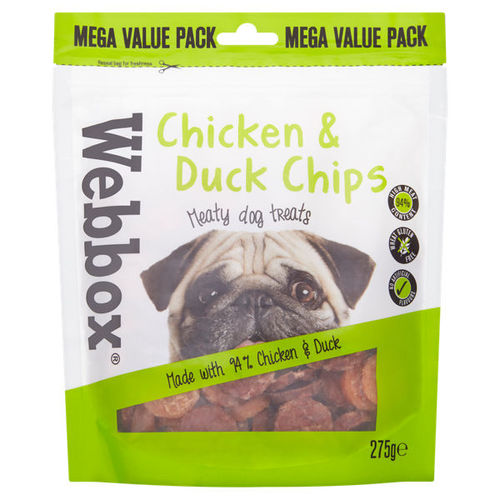 Webbox Chicken & Duck Chips, Bulk Bag 275g