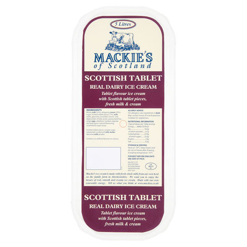 Mackie's of Scotland Scottish Tablet Real Dairy Ice Cream 5 Litres