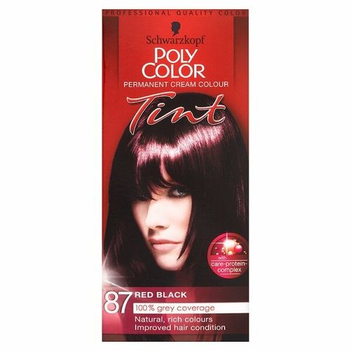 Schwarzkopf Poly Color Tint Permanent Cream Colour 87 Red Black