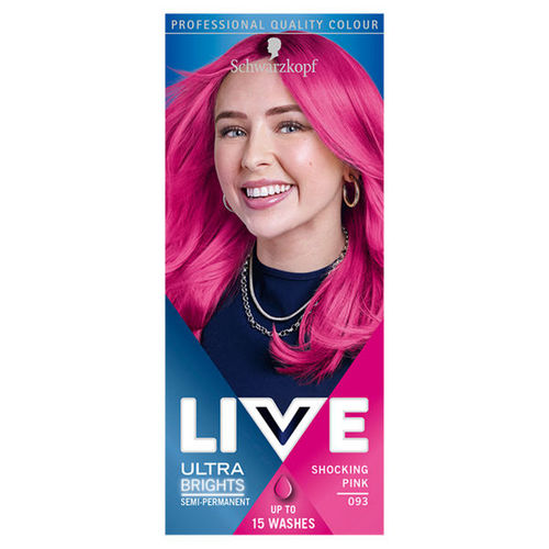 Schwarzkopf LIVE Ultra Brights or Pastel Pink Shocking Pink 093 Semi-Permanent