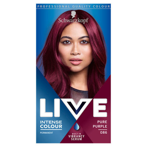 Schwarzkopf Live Intense Colour Purple Hair Dye Pure Purple 086 Permanent