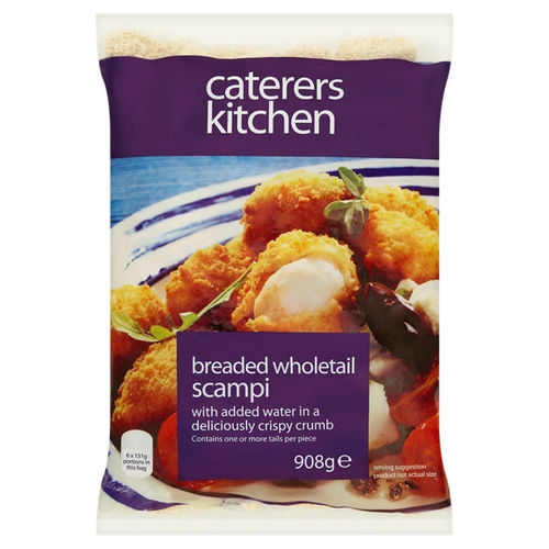 Caterers Kitchen Wholetail Scampi In Crispy Crumb 908g