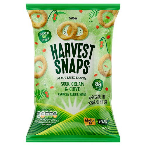 Harvest Snaps Sour Cream & Chive Crunchy Lentil Rings 100g We Get Any