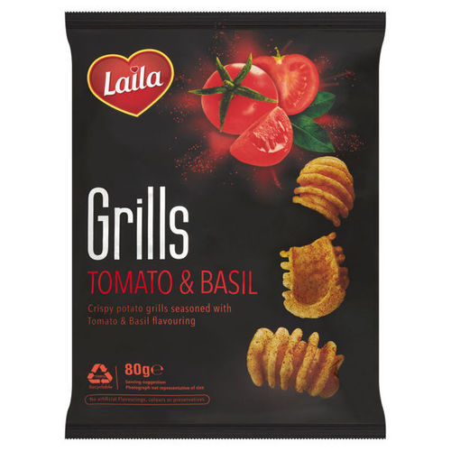 Laila Grills Tomato & Basil 80g