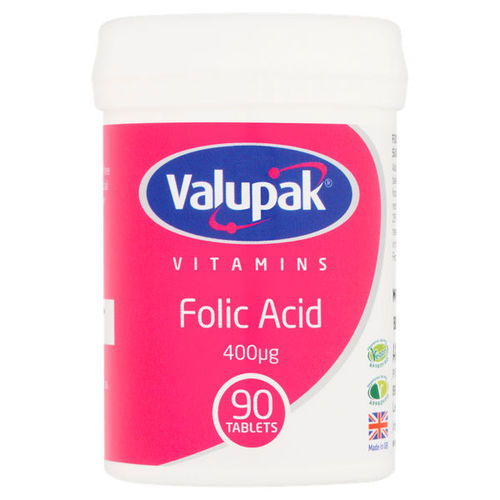 Valupak Folic Acid 400µg 90 Tablet