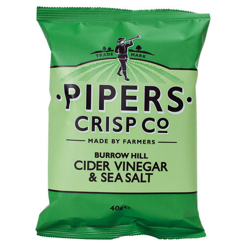 Pipers Burrow Hill Cider Vinegar & Sea Salt Crisps 40g