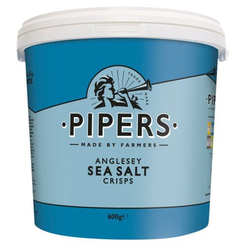 Pipers Anglesey Sea Salt Sharing Crisps Tub 600g