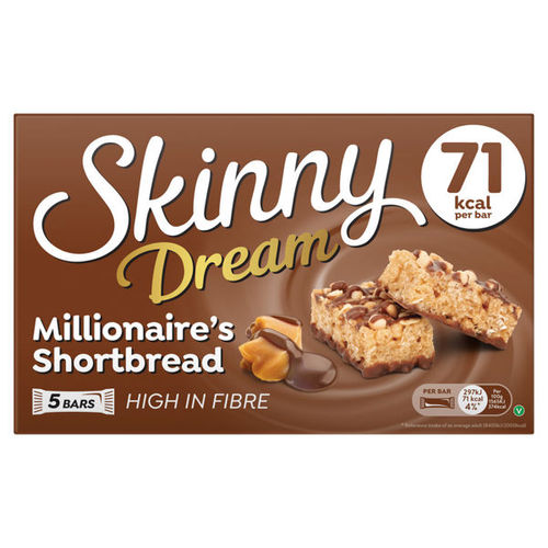 Skinny Dream Millionaire's Shortbread Bars 5 x 19g