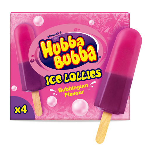 Hubba Bubba Bubblegum Ice Lollies 4pk