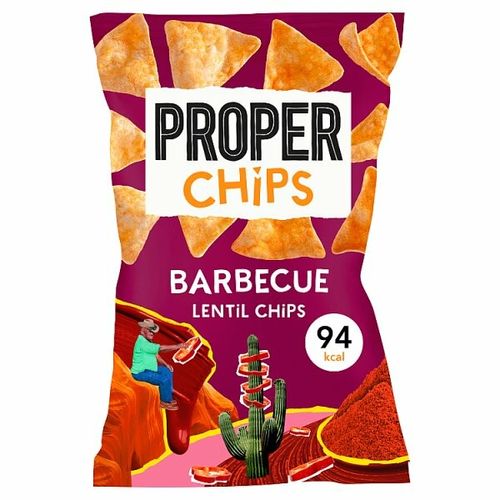 PROPERCHIPS Barbecue Lentil Chips 20g - We Get Any Stock