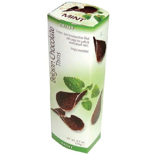 Belgian Chocolate Thins Mint 125g