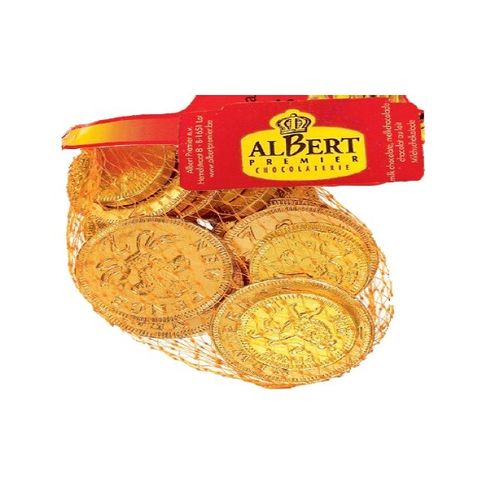 Albert Foiled Uk Milk Chocolate Coins In Net 75g