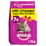 Whiskas Senior Complete Dry Cat Food Biscuits Chicken 1.9kg