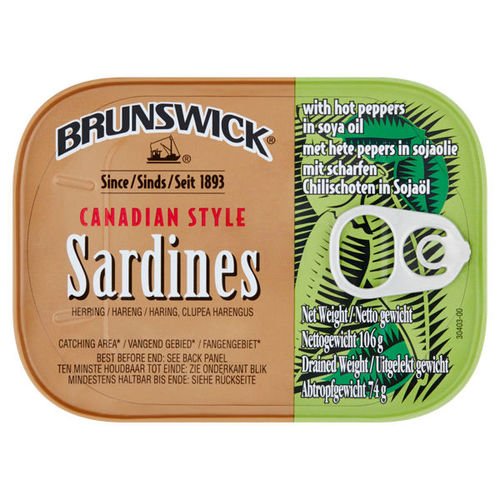 Brunswick Sardines Hot Peppers 106g