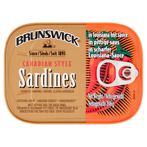 Brunswick Sardines Louisiana Hot Sauce 106g We Get Any Stock