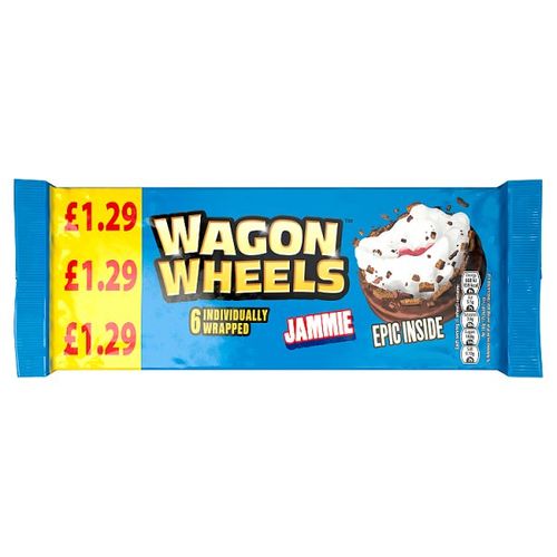 Wagon Wheels Jammie PMP £1.29 6 Pack 228.6g