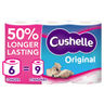 Cushelle Original 50% Longer Lasting Toilet Tissue 6 Equals 9 Regular Rolls