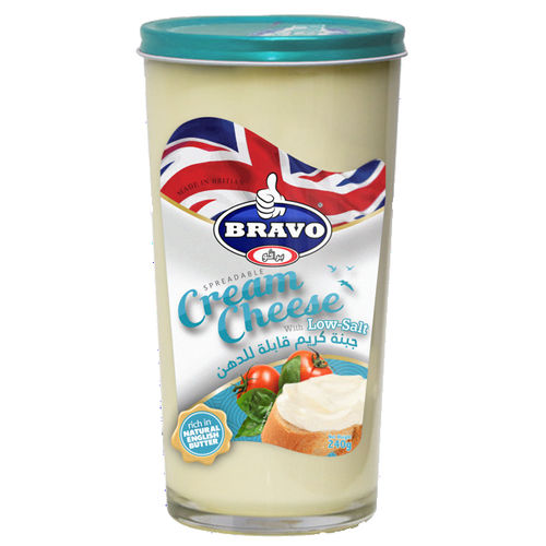 Bravo Spreadable Cream Cheese Low Salt 240g