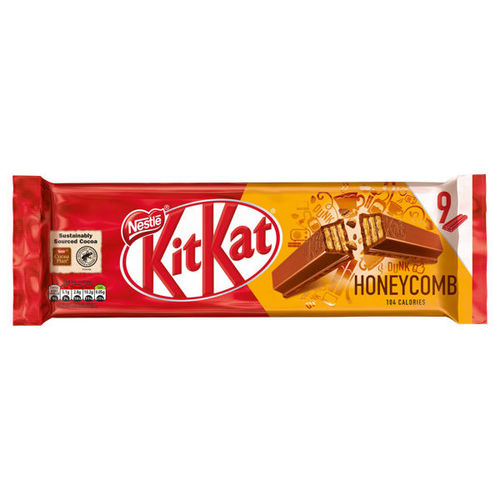 Kit Kat 2 Finger Honeycomb Chocolate Biscuit Bar Multipack 9 Pack