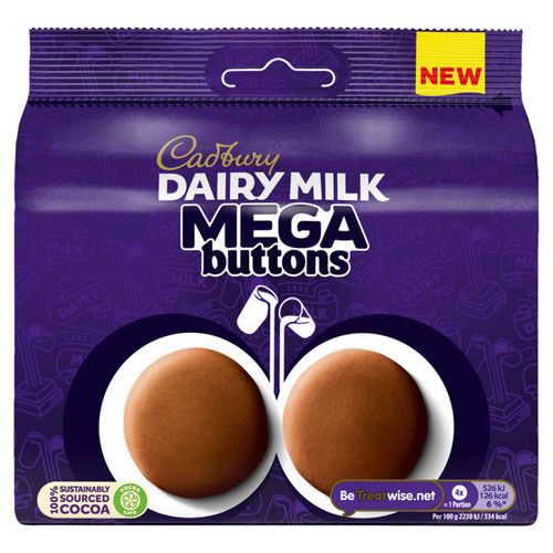 Cadbury Dairy Milk Mega Buttons Chocolate Sharing Bag 192g