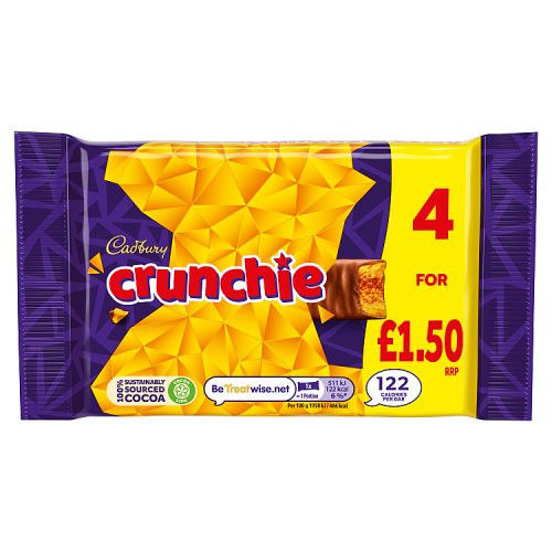 Cadbury Crunchie Pm £1.50 4 x 26.1g (104.4g)