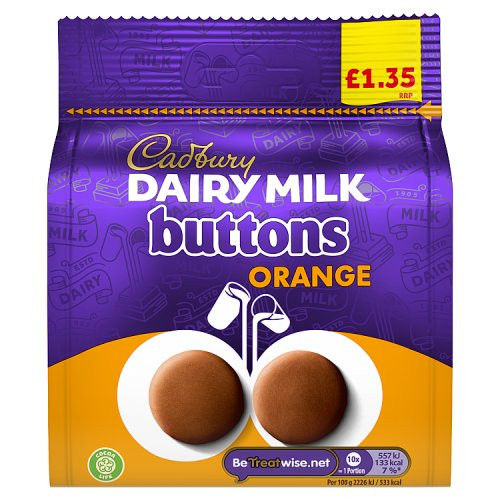 Cadbury Dairy Milk Buttons Orange Pm £1.35 85g