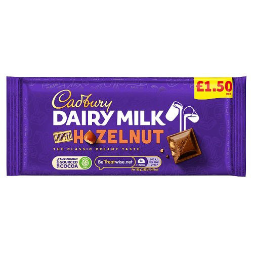 Cadbury Dairy Milk Chopped Hazelnut Chocolate Bar PM £1.50 95g