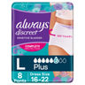 Always Discreet Pants Plus Large 8 Pack