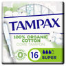 Tampax Organic Cotton Protection Super Applicator Tampons 16s