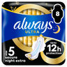 Always Ultra Sanitary Towels Secure Night (S5) Wings 8's